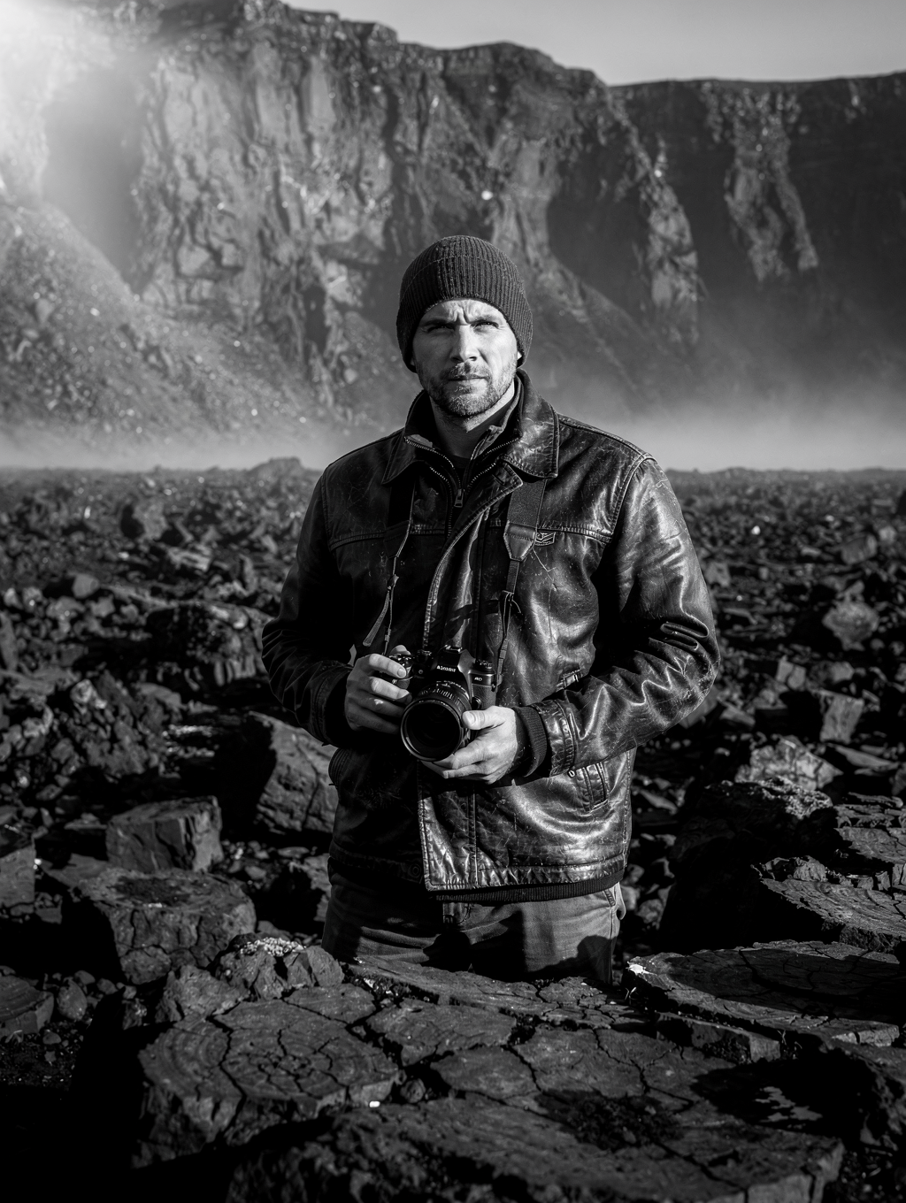 Landscape photographer capturing remote mountain vistas in Patagonia