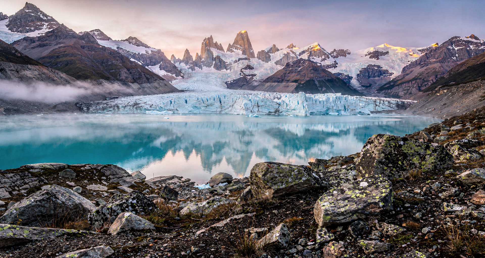 Cuernos del Paine reflecting in lake